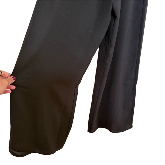 Lulus Black Cutout Wide Leg Jumpsuit‎ Spaghetti Strap Party Formal Evening Small - Picture 3 of 4